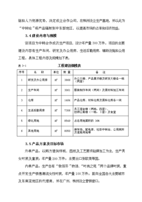 麗佳服裝生產新增項目投資可研立項建議書
